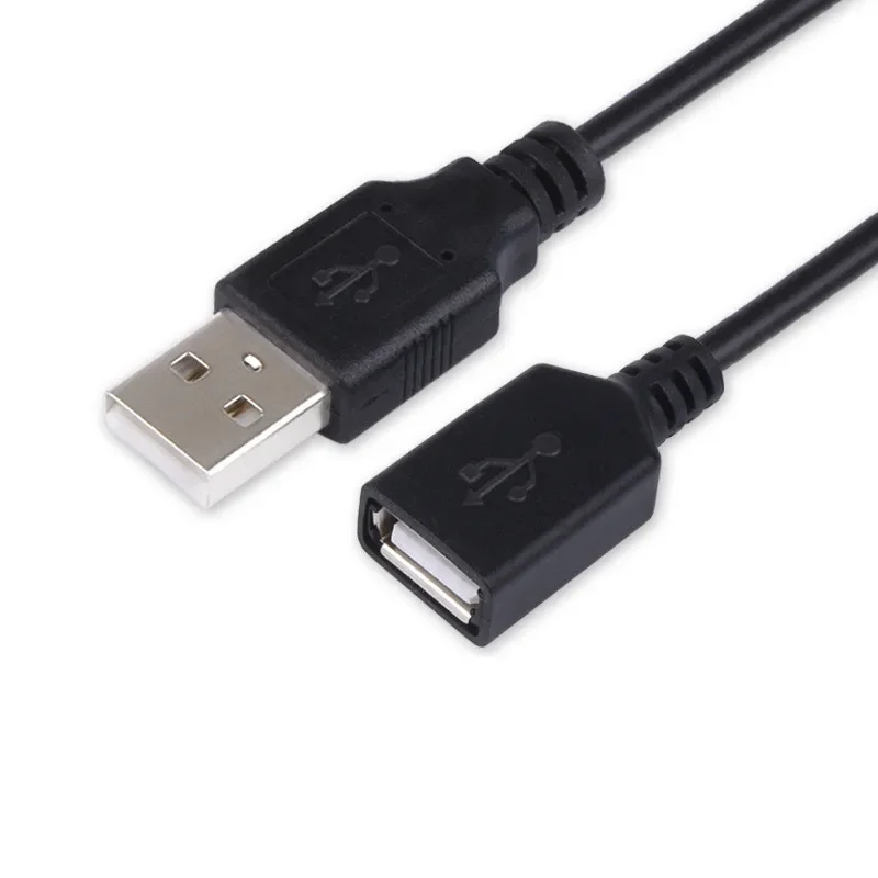 USB 2.0 Extension A Male to A Female Data Sync Black Charger Extension Cable Cord USB Cable for PC Laptop Keyboard 1M