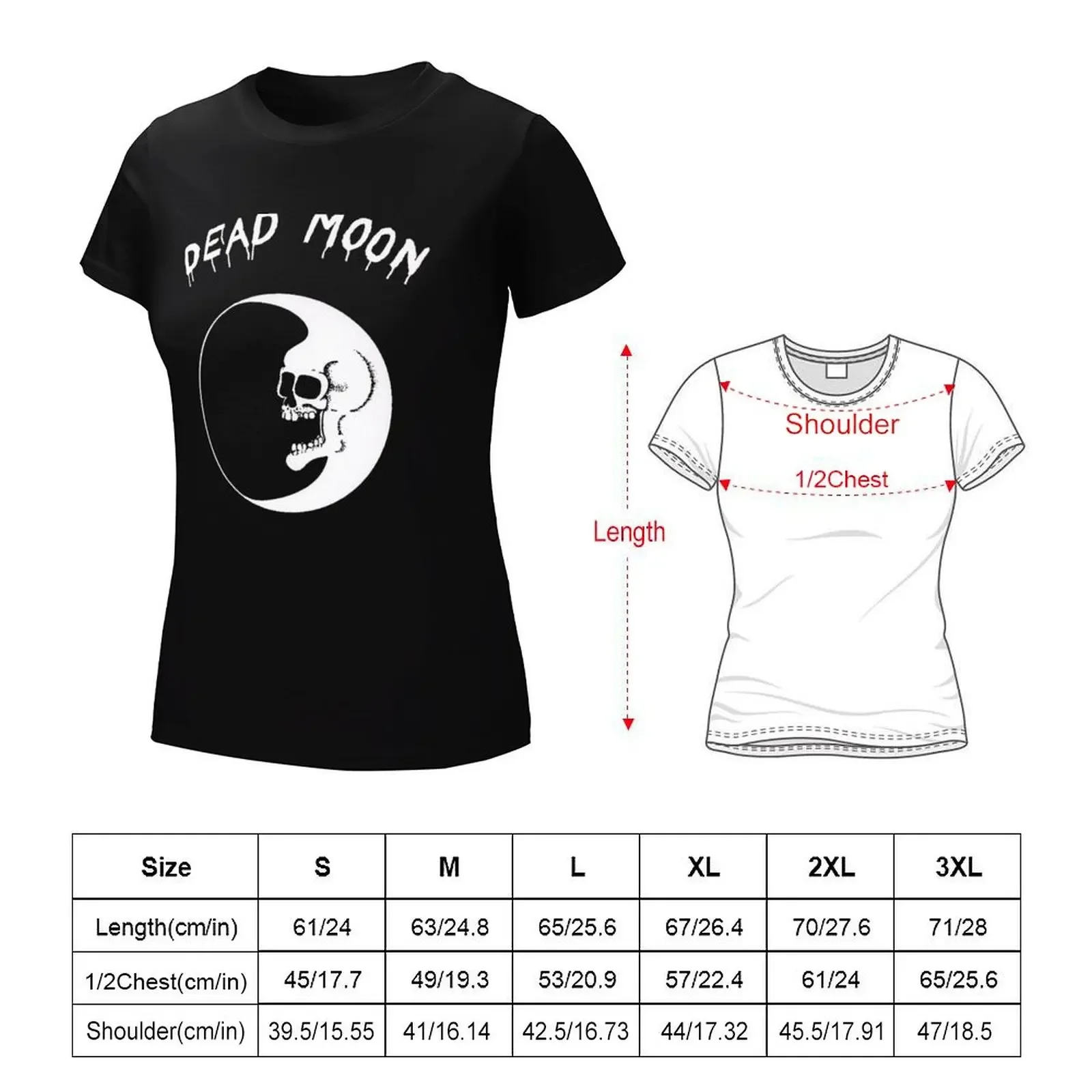 Dead Moon T-Shirt funny summer clothes tops Aesthetic clothing t shirts for Women