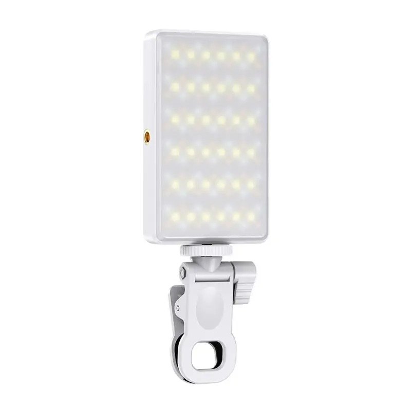 

Подарок для неё: двухцветная светодиодная лампа для селфи с клипсой, аккумулятор 3000 мАч, идеально подходит для видеоконференций, влогов и использования с ноутбуком.