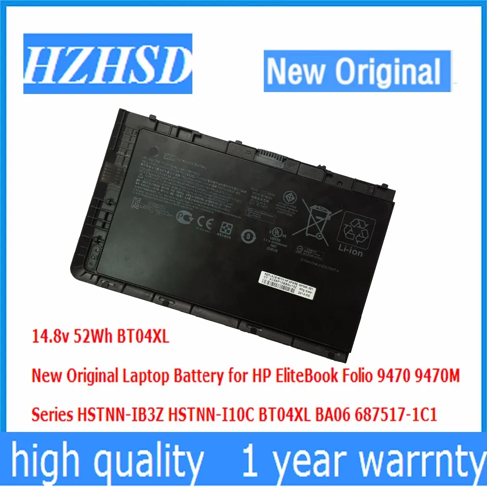 14.8v 52Wh BT04XL New Original Laptop Battery for HP EliteBook Folio 9470 9470M Series HSTNN-IB3Z HSTNN-I10C BT04XL BA06 68751