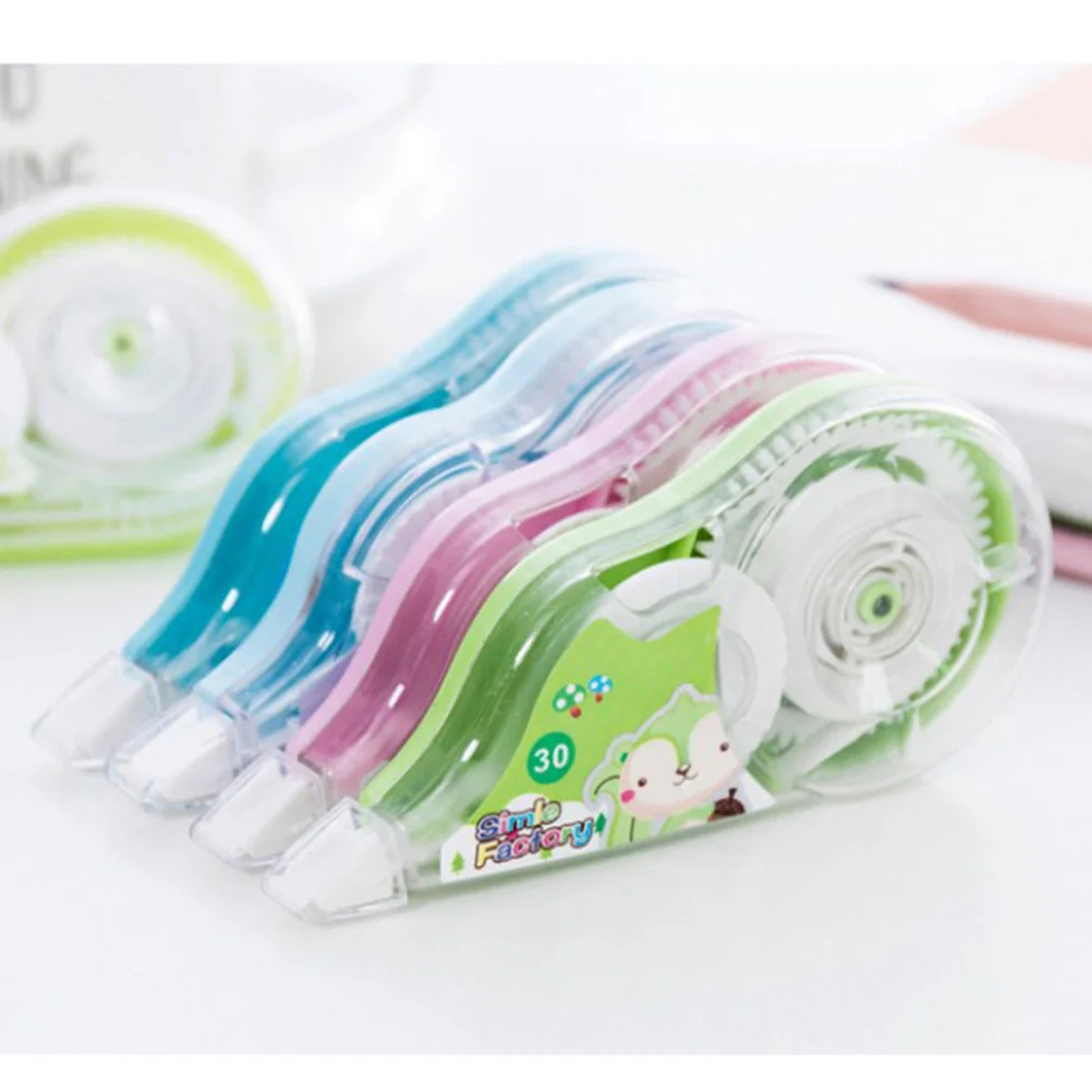 

4Pcs Correction Tape Easy Use Neat Smooth Writing No for Kids School Office Craft Projects Tape Eraser