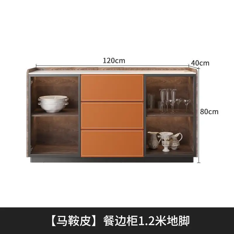 Armário lateral de jantar luz armário de luxo estilo hong kong armário de vinho sala de estar contra a parede armário de chá de armazenamento nórdico