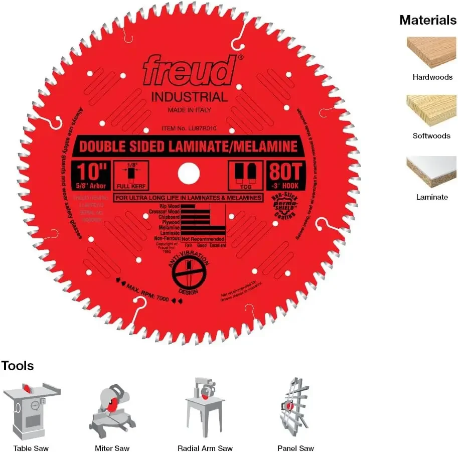 LU97R012: 12" x 96T Double Sided Laminate/Melamine Blade