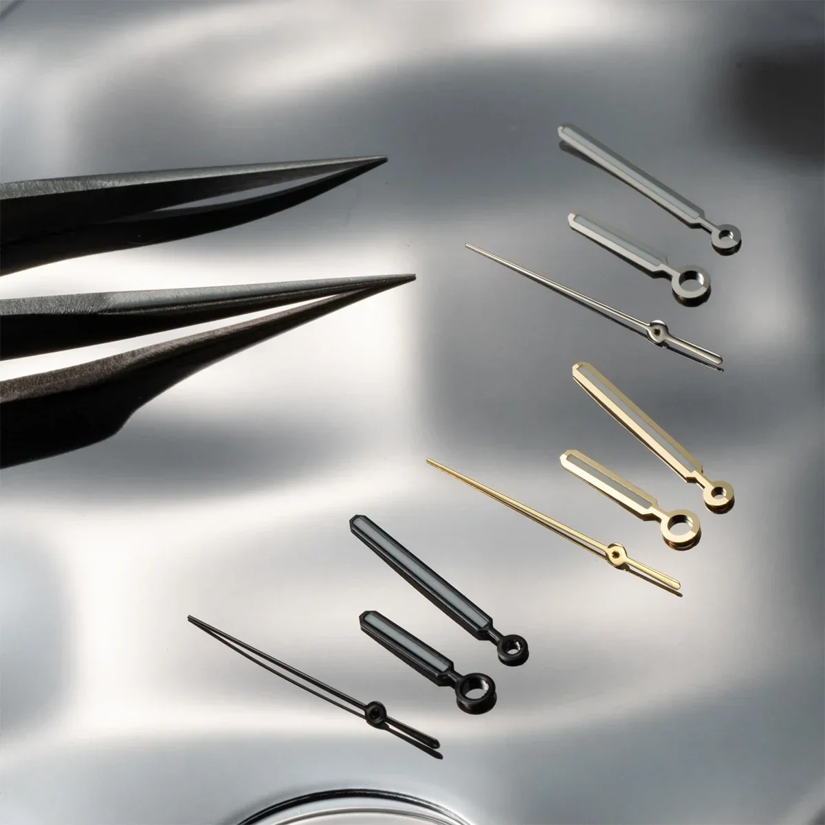 NH35 الفضة الذهب الأسود تعديل مؤشر ساعة مضيئة ساعة اليد ل NH35 NH36 حركة البلوط الهاتفي الأيدي استبدال الملحقات