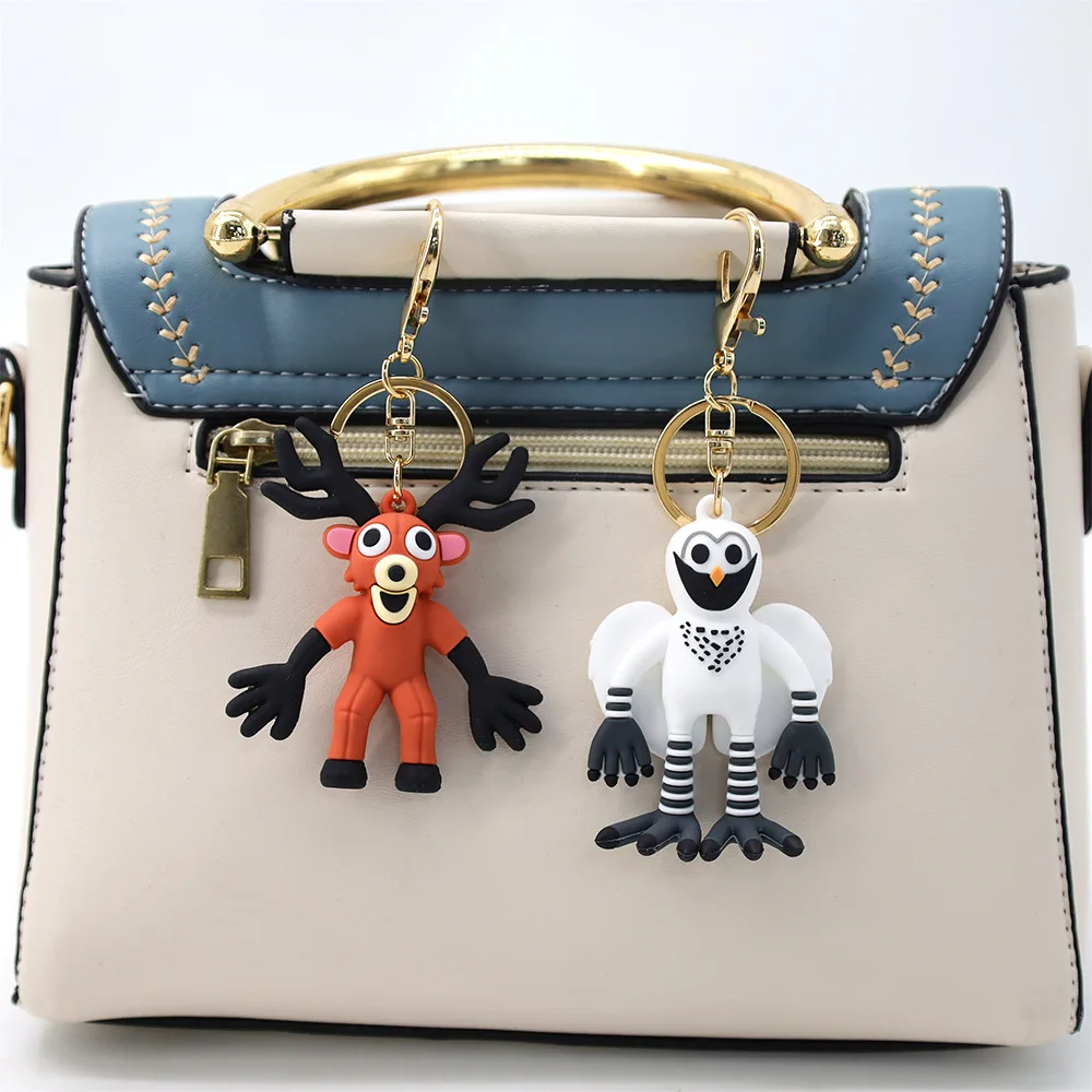 99 ليال في الغابة المفاتيح الاطفال أنيمي عمل أرقام قلادة الرجال سيارة حلقة رئيسية أكياس الديكور لعبة كلاسيكية أفضل صديق هدية