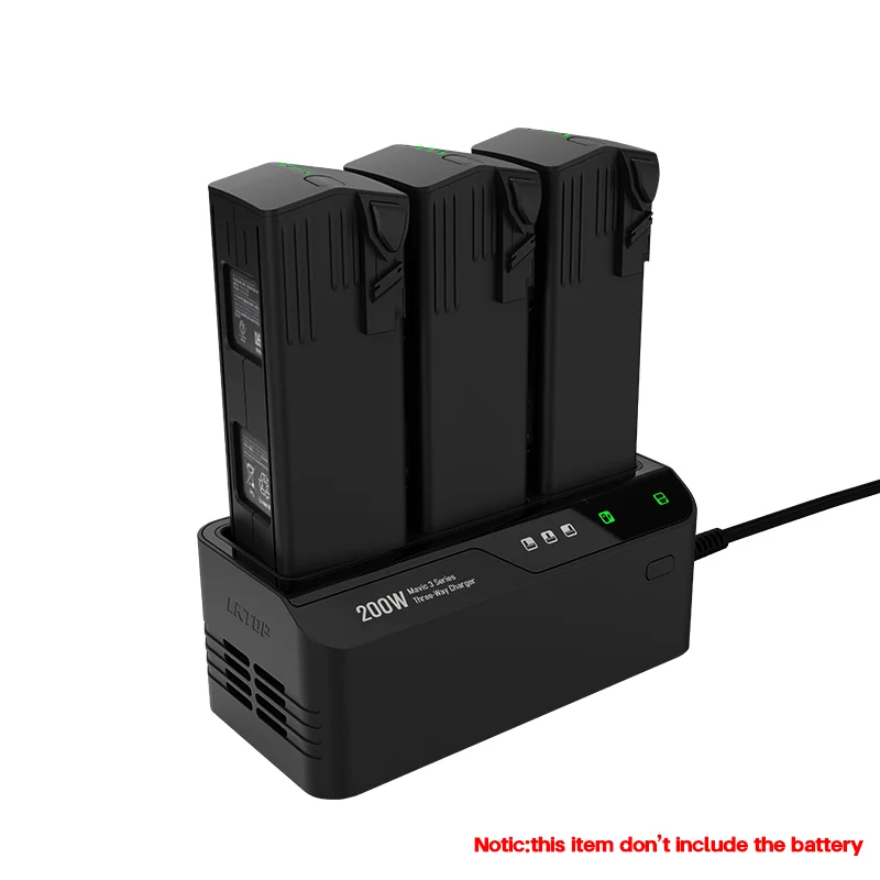 200W Three Way Charger Hub for DJI Mavic 3 Secries Battery Experience Ultimate Charging Fast Reliable Six-fold Protection