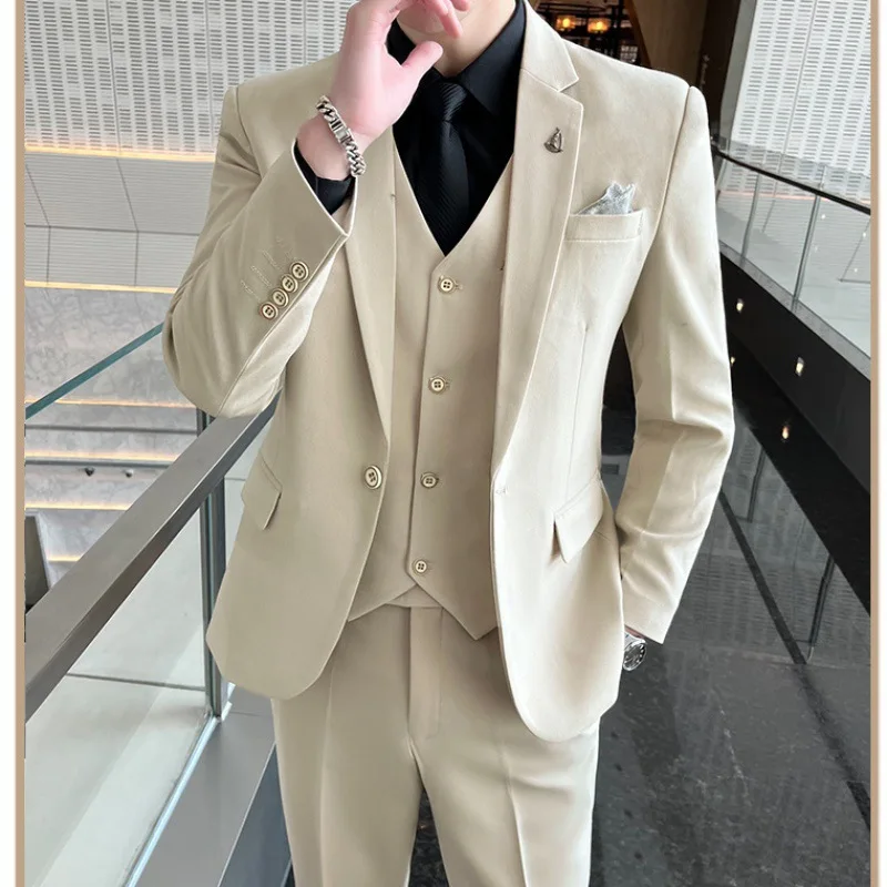 

F95piece suit suit suit set for men, casual business suit jacket, Korean version slim fit best man, groom's wedding dress