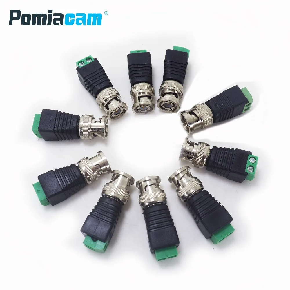 B-G2 10pcs/lot MINI Coax CAT5 To Camera CCTV BNC Video Connector Adapter Camera accessories for CCTV camera DVR recorder