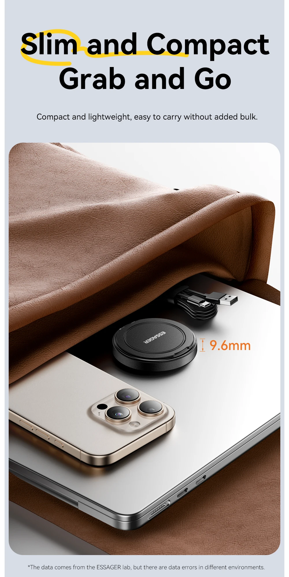 Essager Magnetisches kabelloses Ladegerät 15 W mit Kabel für iPhone 14 13 12 Pro Max Schnelles kabelloses Laden für Samsung Xiaomi-Kopfhörer – Detail 12