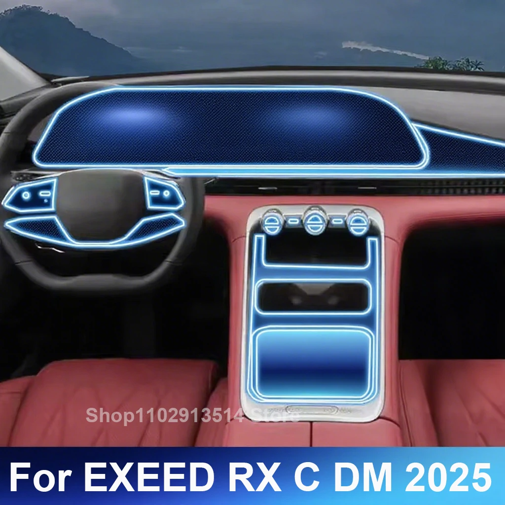

Car Interior Stickers For EXEED RX C DM 2025 Car GPS Navigation LCD Screen TPU Protective Film Protector Decoration