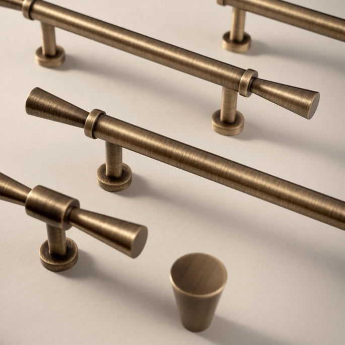 Antique Brass Furniture Pull Vintage Brass Drawer Knob Bronze Kitchen Cabinet Handles Copper Brass Cabinet T Bar Pulls