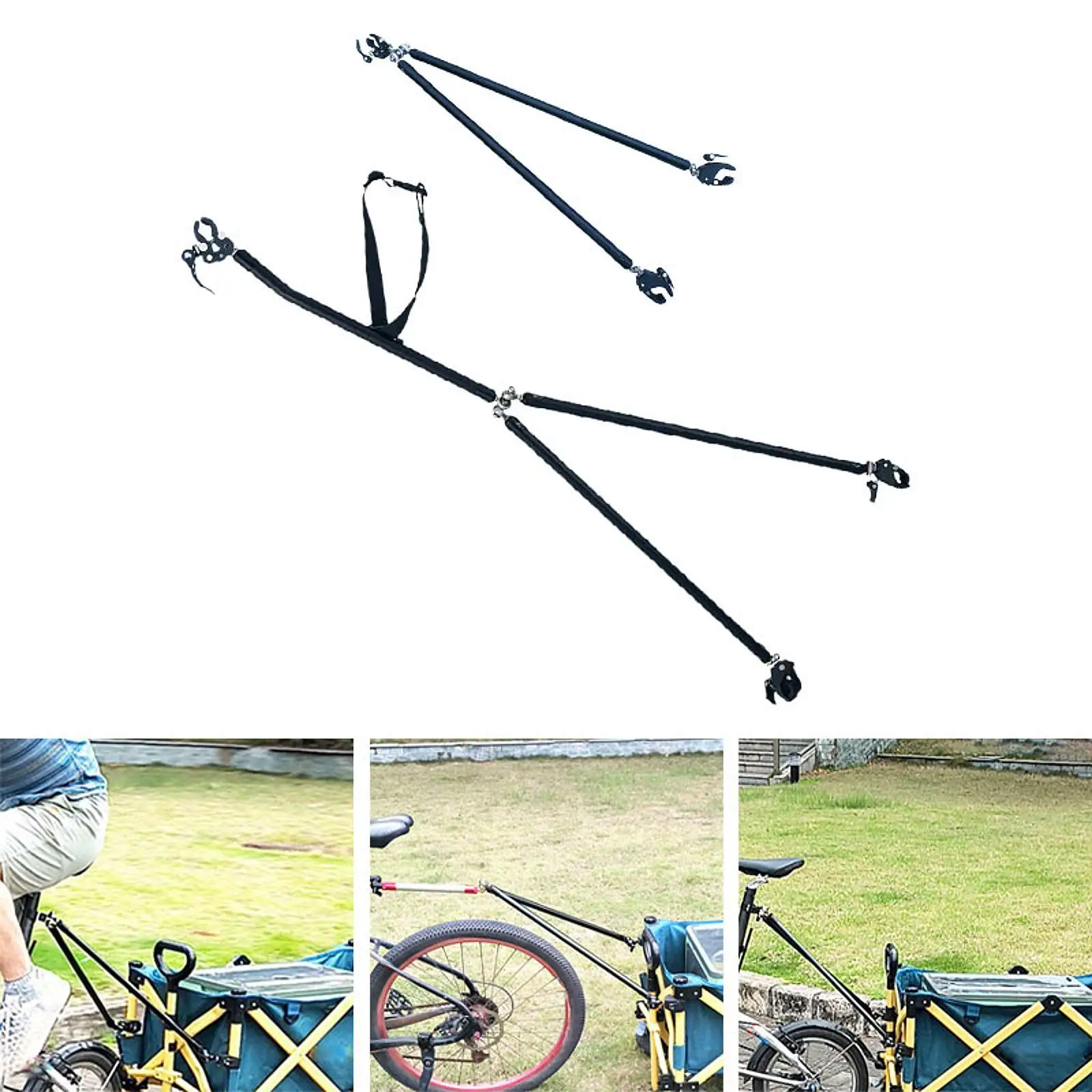 

Разъем для велосипедного прицепа с быстроразъемными зажимами, стержень для велосипедного прицепа для путешествий, горного велосипеда, спорта на открытом воздухе, складной велосипед