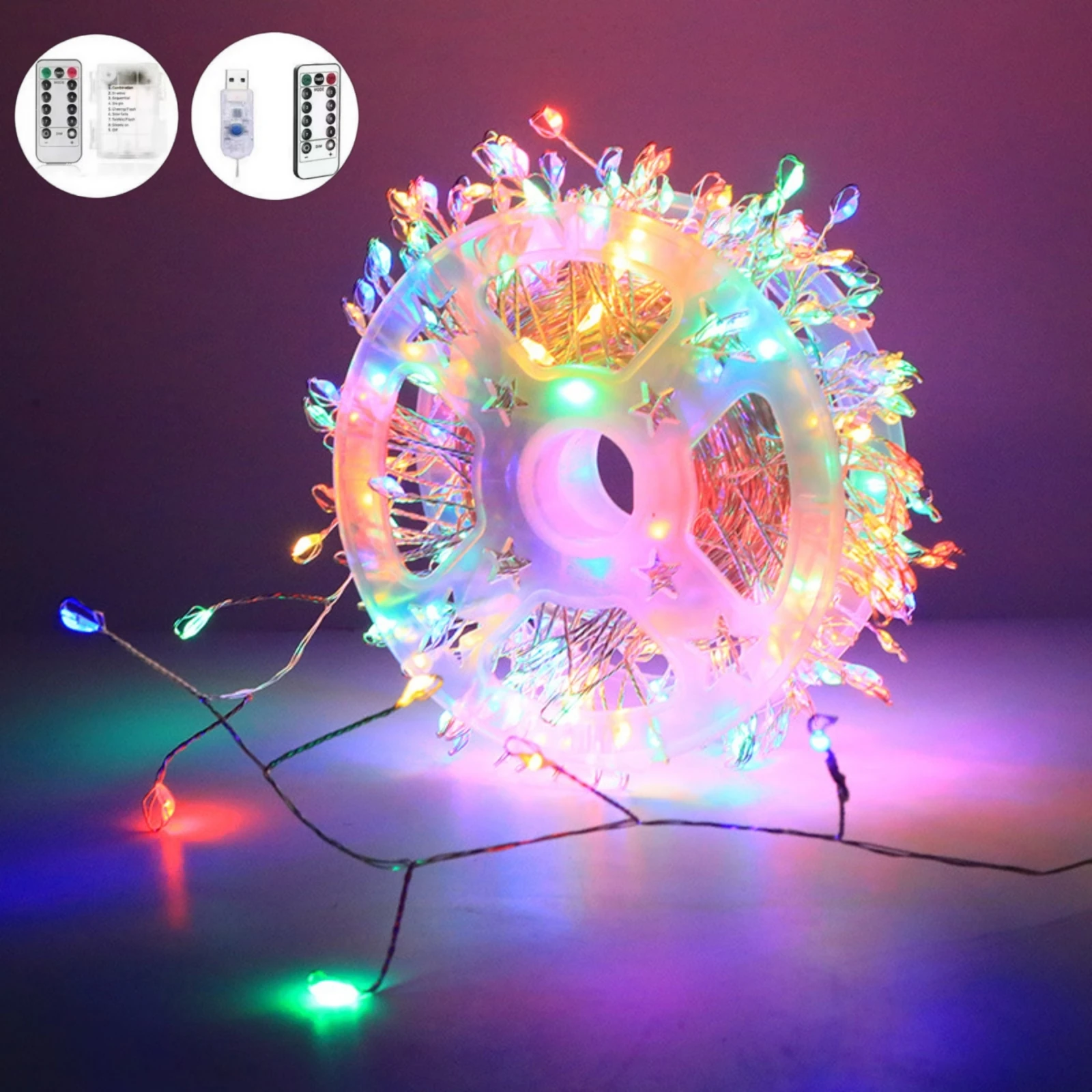 Fairy Firecracker String Lights with Remote Control LED 8 Modes Decorative LED Lighting for Xmas Halloween Thanksgiving