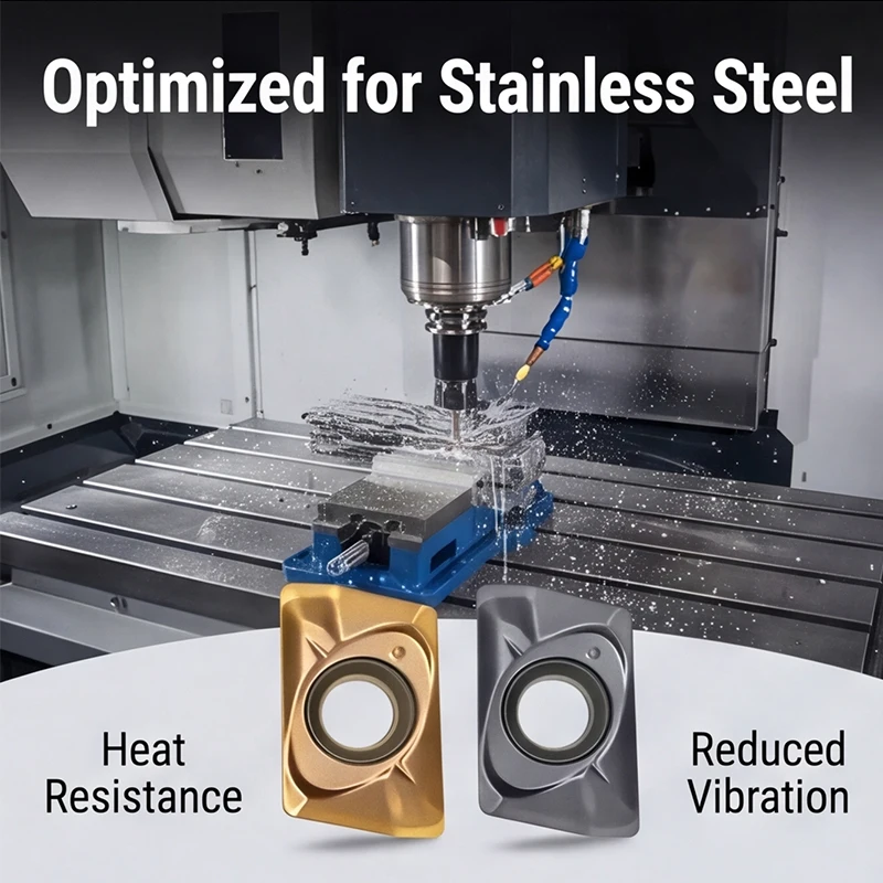 CNC-Fräseinsätze mit kleinem Durchmesser und schnellem Vorschub JDMT070204R JDMT070208R Ersatz für Hitachi Hartmetall ASM07 Fräser-Schaft – Detail 5