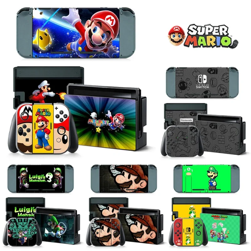 Super Mario Bros Switch NS Skin Stickers for Nintendo Switch NS Game Console Controller Protective Film Decorative Cover Sticker