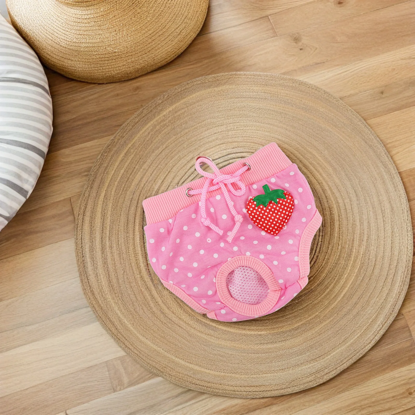 Pet Dog Menstruation Pants Cotton Safety Sanitary Physiological Pants Size M Comfortable Absorbent Protective Diapers