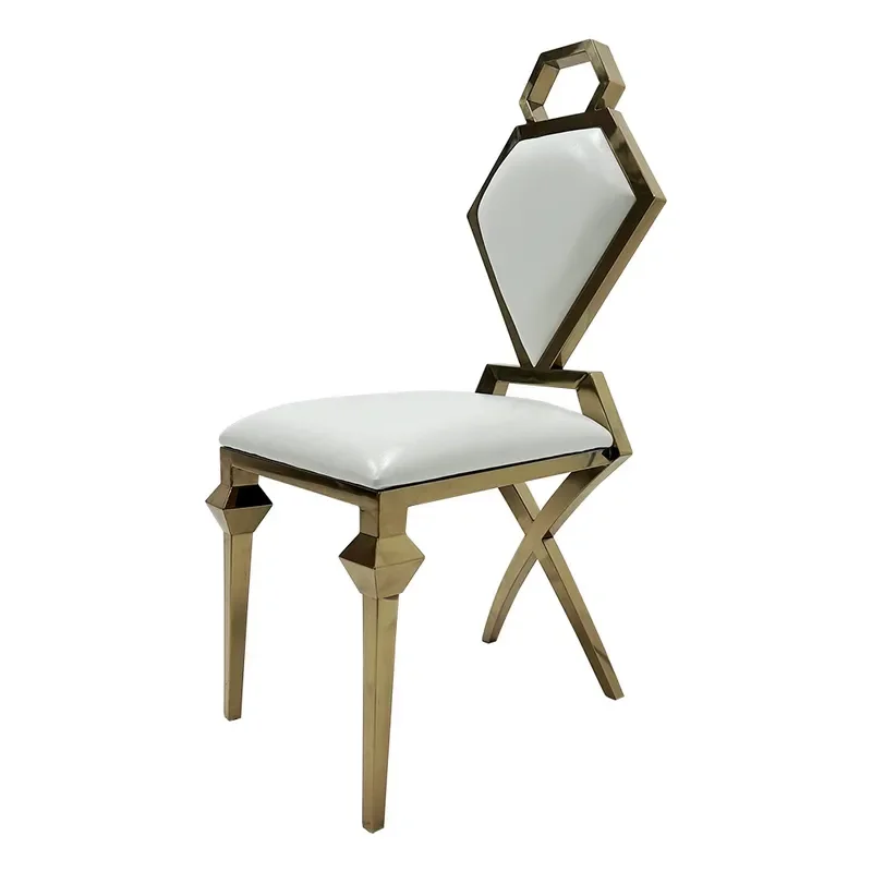 Custom Diamond Backrest Banquet Wedding Chair for High-End Hotel Restaurant Home Dining Use