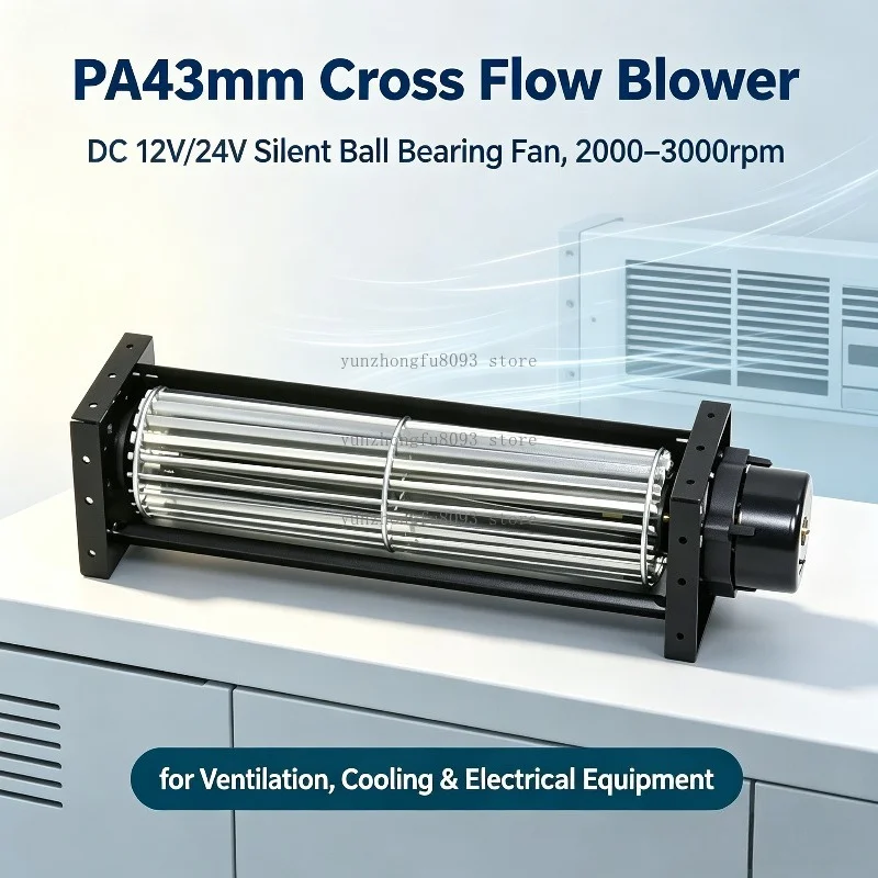pa43mm-cross-flow-blower-dc-12v-24v-silent-ball-bearing-fan-with-large-air-volume-for-ventilation-cooling