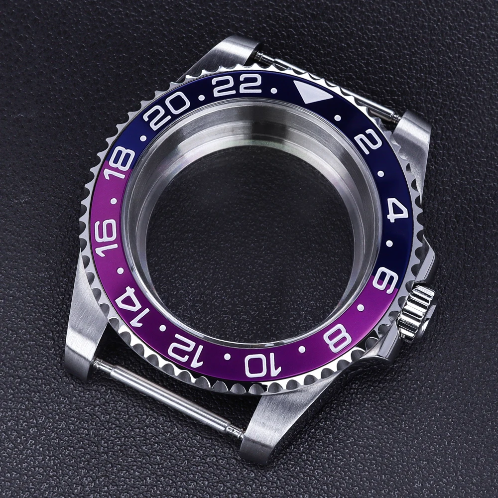 Verbessertes NH35 Gehäuse 40mm Uhrengehäuse Saphirglas Passend für NH35 NH36 NH34 NH38 ETA2824 Miyota 8215 DG 2813 Automatikwerk SUB GMT