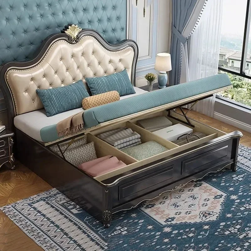 

# Queen Luxury Bed Confortable Double Girl Mother Bed Modern Minimalist American Girl Sleeping Camas De Dormitorio Hotel Furnit