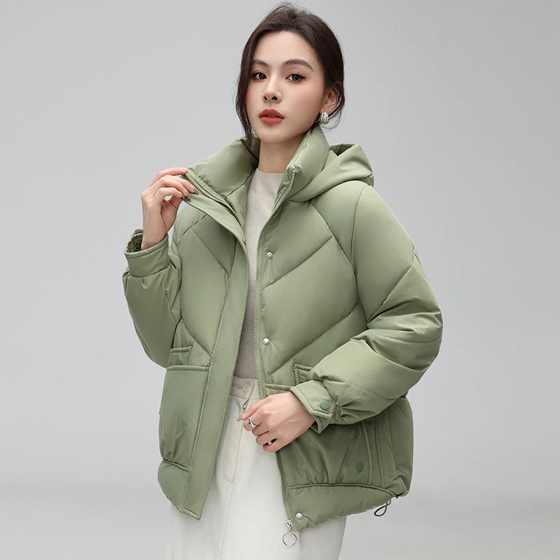 

New Winter Short Loose Casual Warm And Thick Cotton Clothing Coat Women'S Fashionable And Versatile Hooded Windproof Jacket