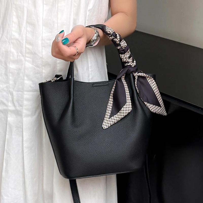 

Женские сумки на плечо из коровьей кожи, женские модные трендовые роскошные сумки для поездок на работу, женская сумка из натуральной яловой кожи в стиле ретро с лентой