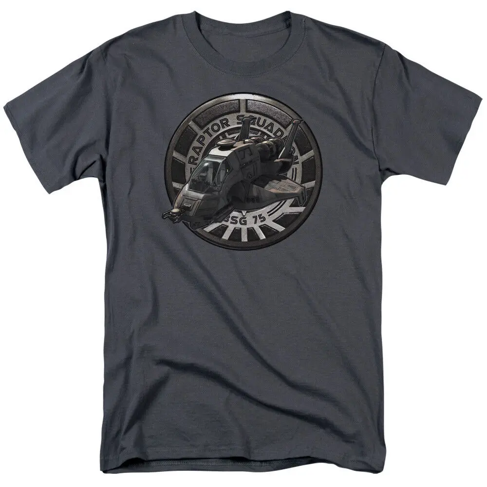 Battlestar Galactica Raptor Squadron T Shirt Licensed Sci Fi TV New Charcoal