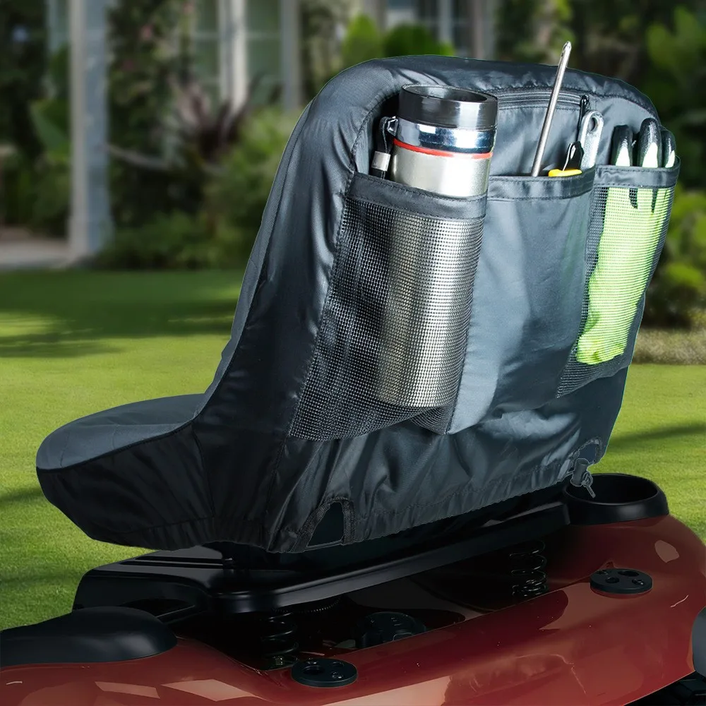 Waterproof Lawn Mower Tractor Seat Cover UV Resistant Dust Anti-scratch Outdoor Riding Lawnmower Seat Cushion Protective Cover