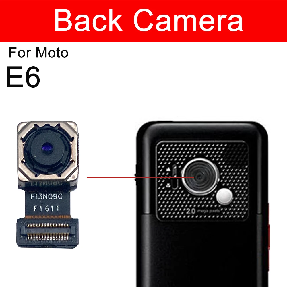 Back Rear Camera & Front Facing Camera For Moto E7 Plus E20 E40 E6S E7 Power E6 Plus Main Small Camera Module Repair Parts