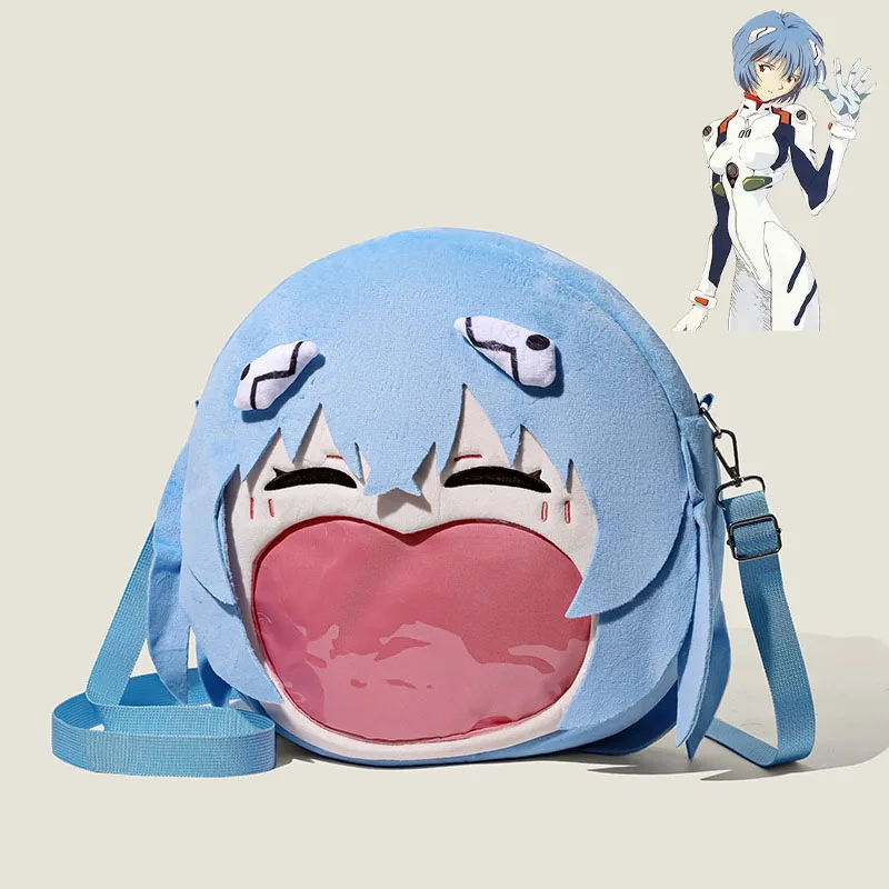 

Anime EVA Evangelion Ayanami Rei Itabag Shoulder Bag for Women Handbags Anime Plush Backpacks Transparent Cosmetic Bag Gifts