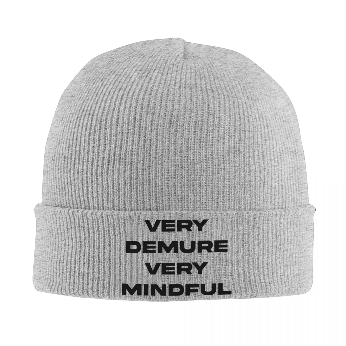 Very Demure Very Mindful Meme Knitted Hat for Women Men Beanie Winter Hats Warm Cap