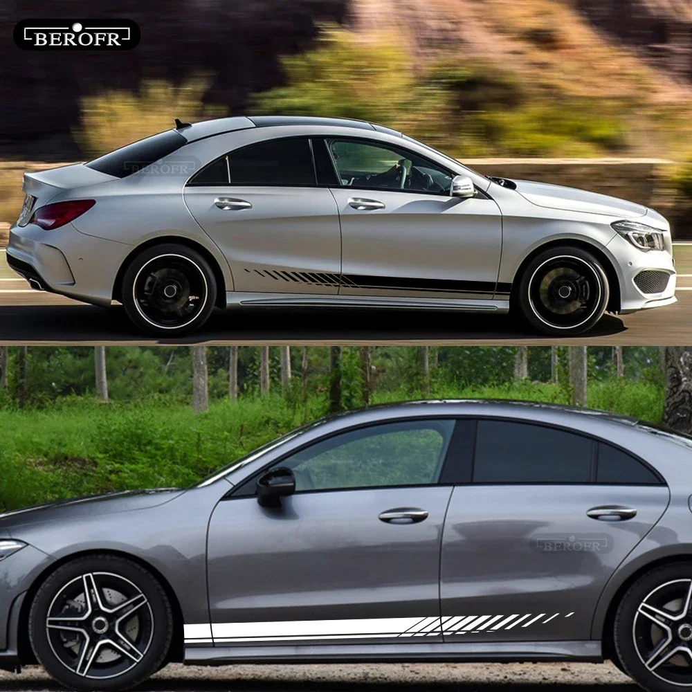 ملصق باب تنورة جانبية للسيارة لسيارة Mercedes Benz A B C E G S R X V CLA CLk CLS SLK SLC EQC GLA GLC GLE GLS GLK VITO AMG GT