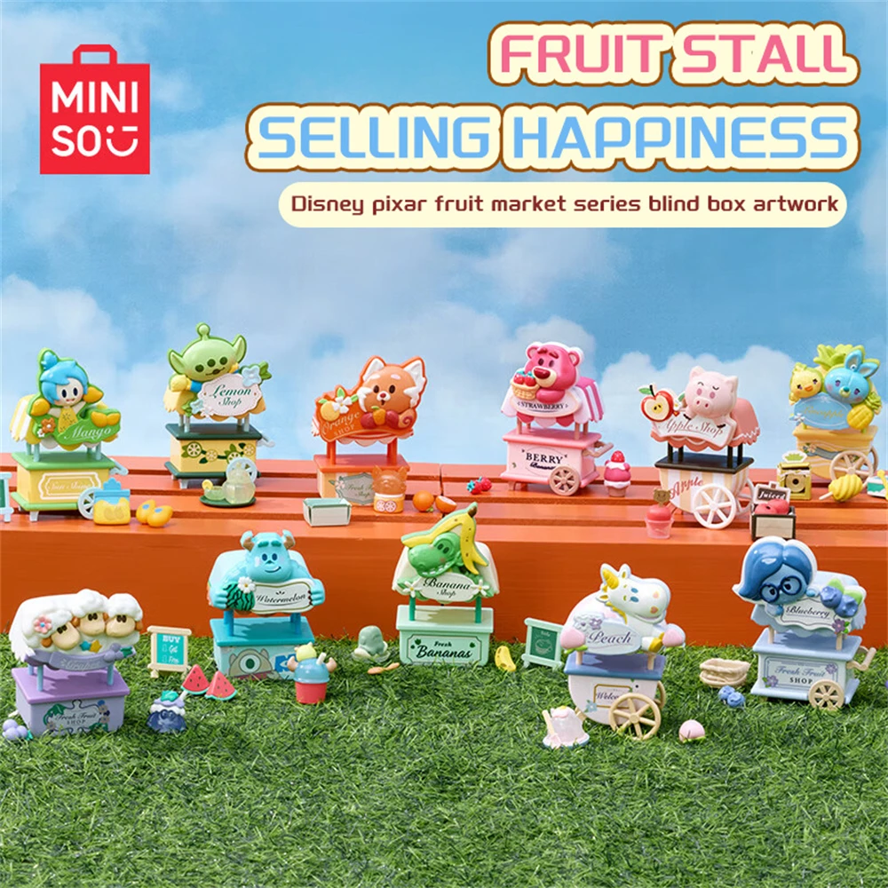 MINISO Disney Pixar Fruit Market Series Anime Figures Toy Story Inside Out Blind Box Collectible Ornament Mystery Gift Wholesale
