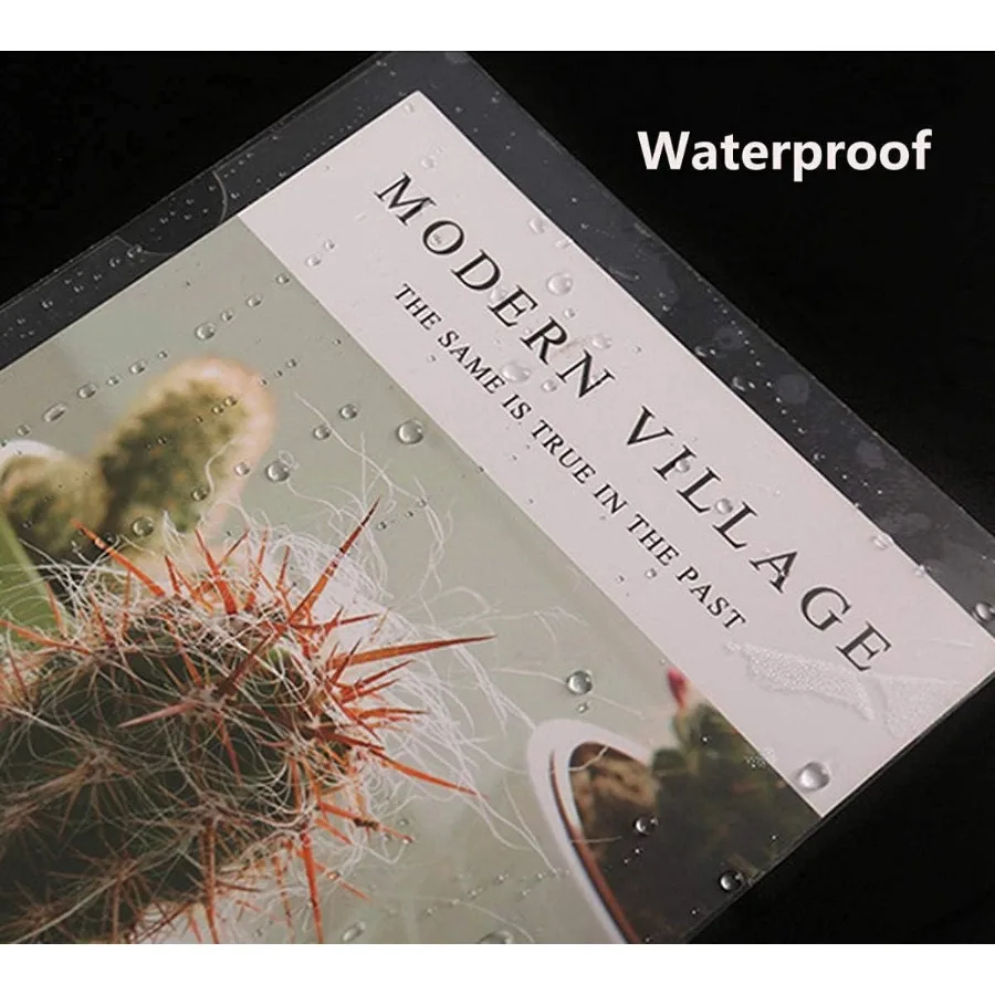 15 عبوة من مجلد مستندات شفاف مقاس 8.5 بوصة × 11 بوصة وجلد بلاستيكي من النوع A4 للحماية والتخزين مناسب للمدرسة والمدرسة