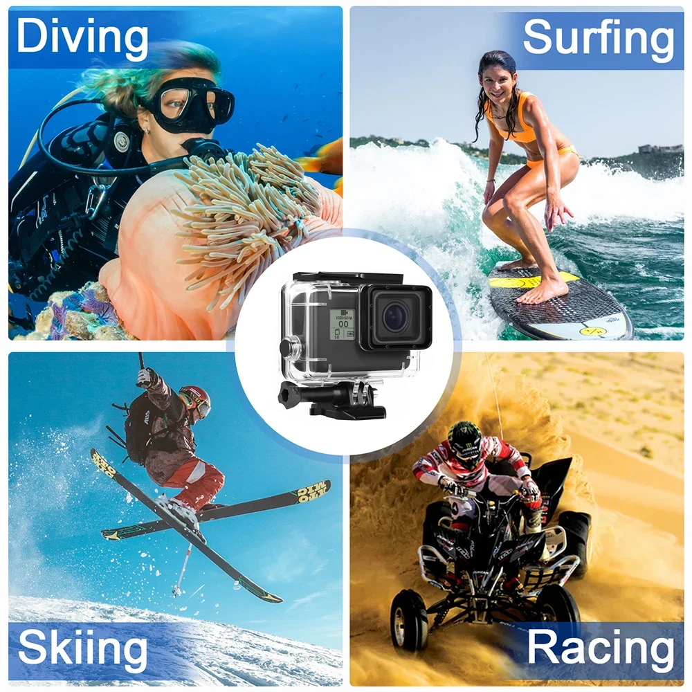 60M Waterproof Housing Case Underwater Driving For Go Pro GoPro Hero 5 6 7 Black Protective Dive Cover Action Camera Accessoris