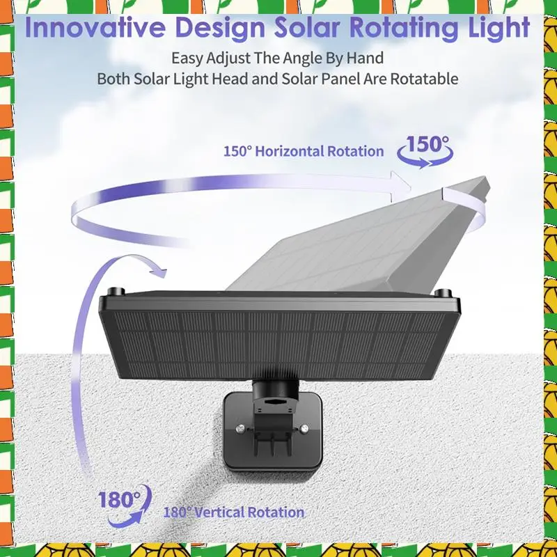 

Professional Tool Solar Light Outdoor LED Solar Lamp IP65 Waterproof Solar Garden Lamp Adjustable Lighting Angle For Wall Yard S