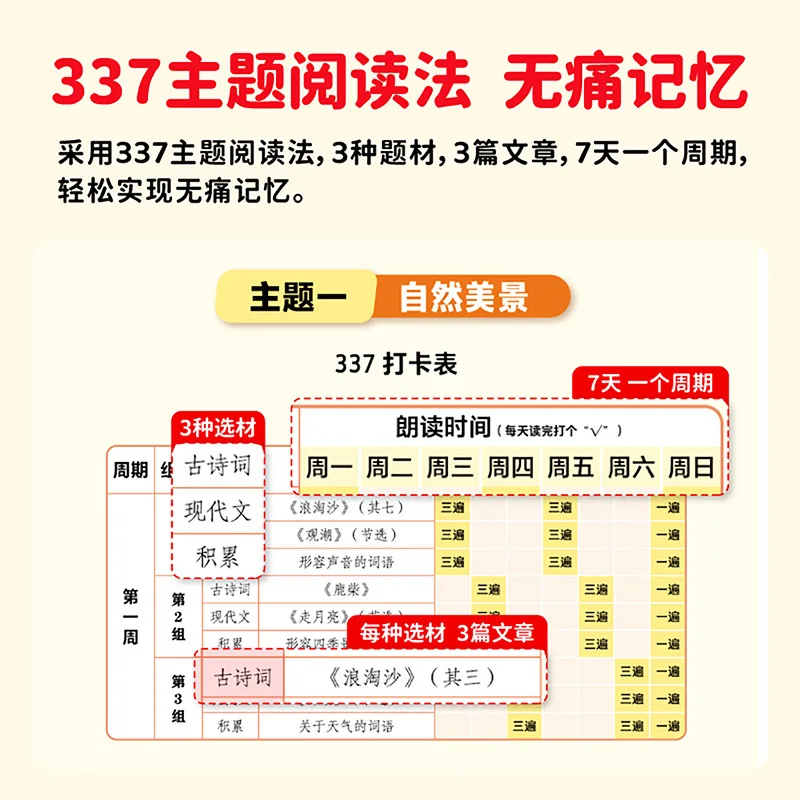 337 Themed Morning Reading, Half Hour Evening Reading for Elementary School Students, Extracurricular Books for Grades 1-6
