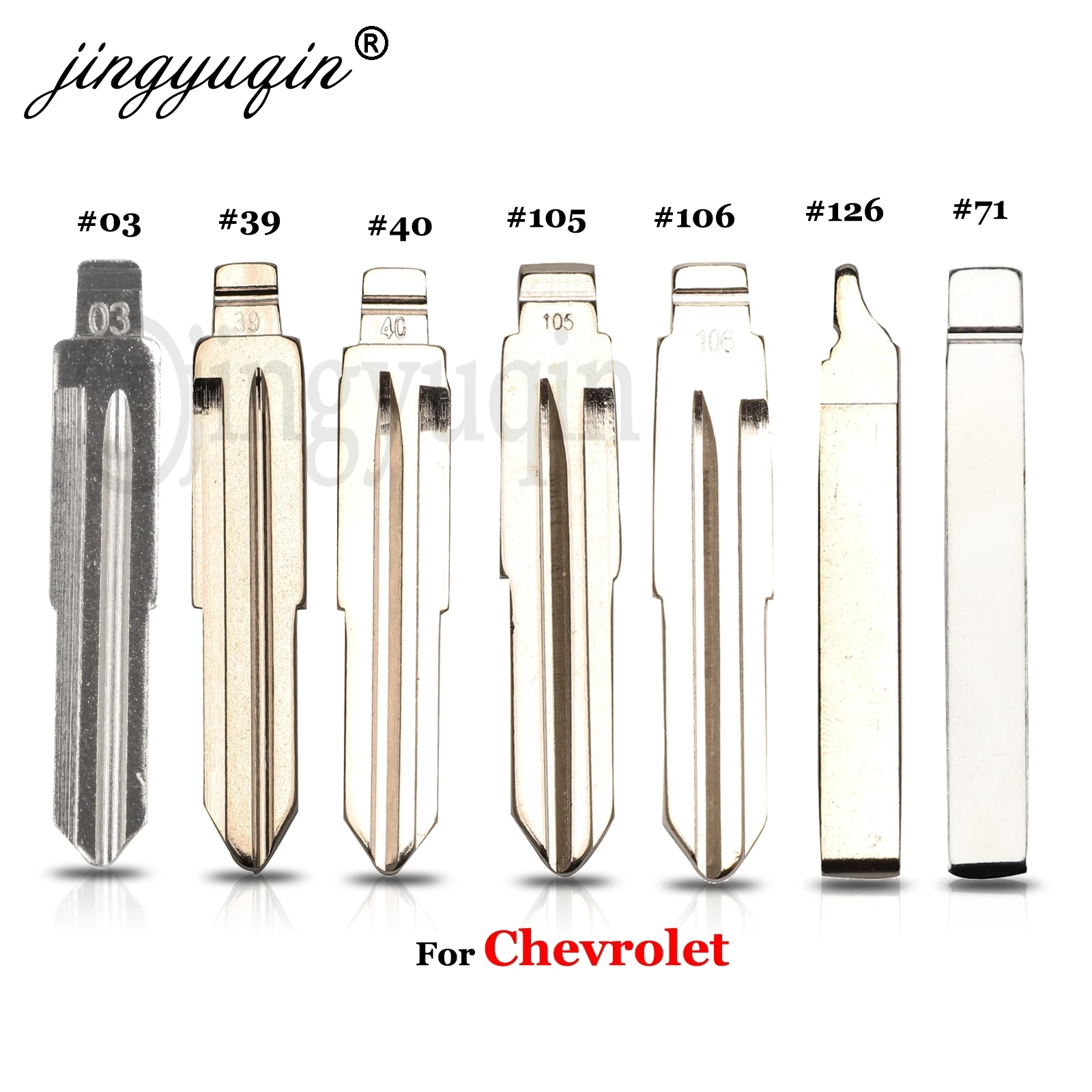

jingyuqin No.03 #39 40 71 105 106 126 Key Blade For Chevrolet Cruze Epica Lova Camaro Impala Captiva Aveo Spark Blank Replace