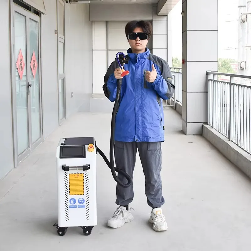 Customized High Precision Handheld Pulse Fiber Laser Cleaning Rust Removal Machine for Metal Wood Varnish Painting Cleaner