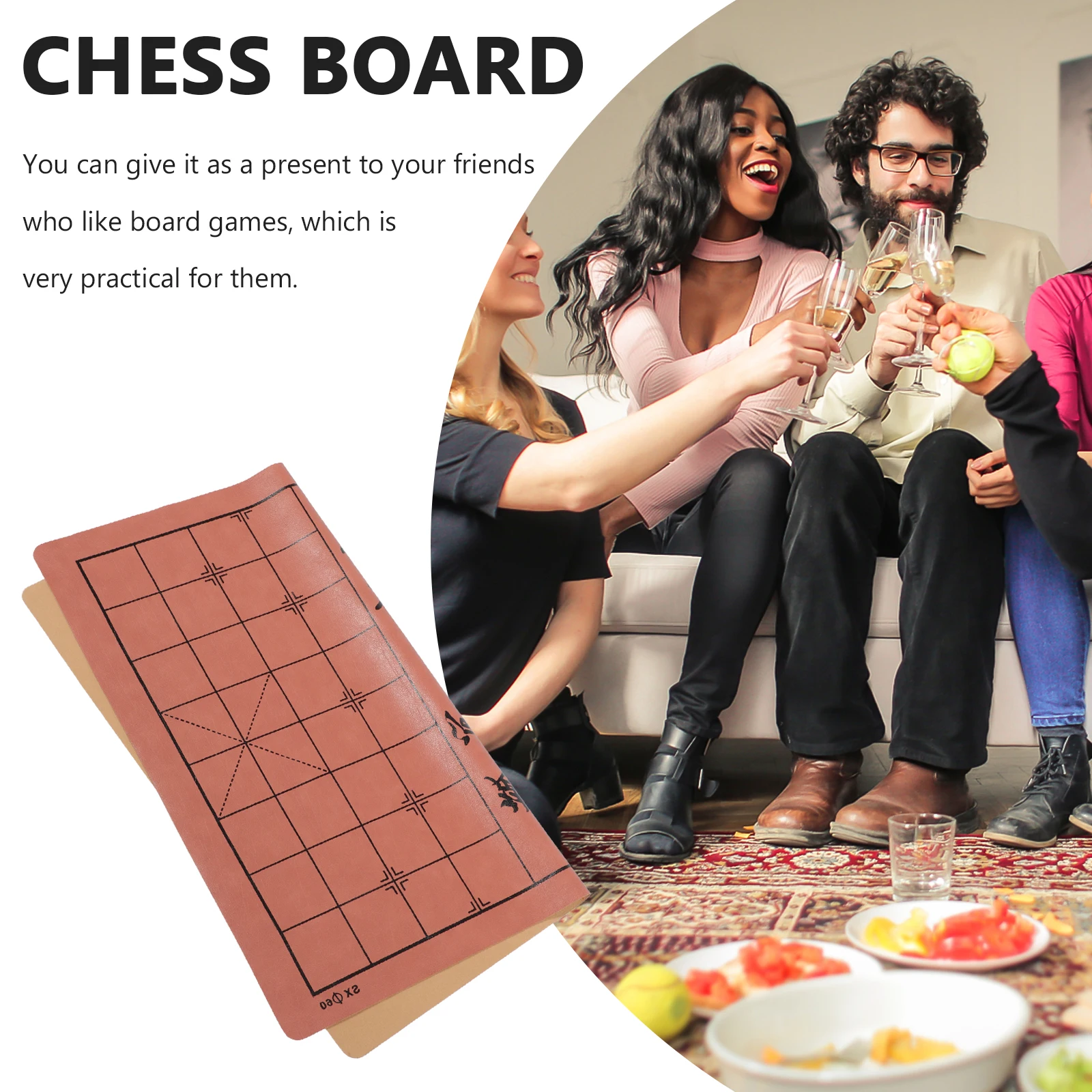 

Складная китайская шахматная доска, прочная двусторонняя игровая доска, удобные шахматные аксессуары, игровые принадлежности