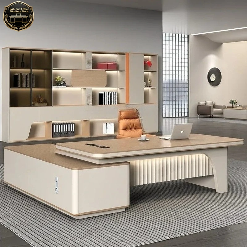 A55 Work Auxiliary Sedentary Table Gaming Workshop Portable Computer L Shaped Study Desk Corner Design Large Luxury Office Furni