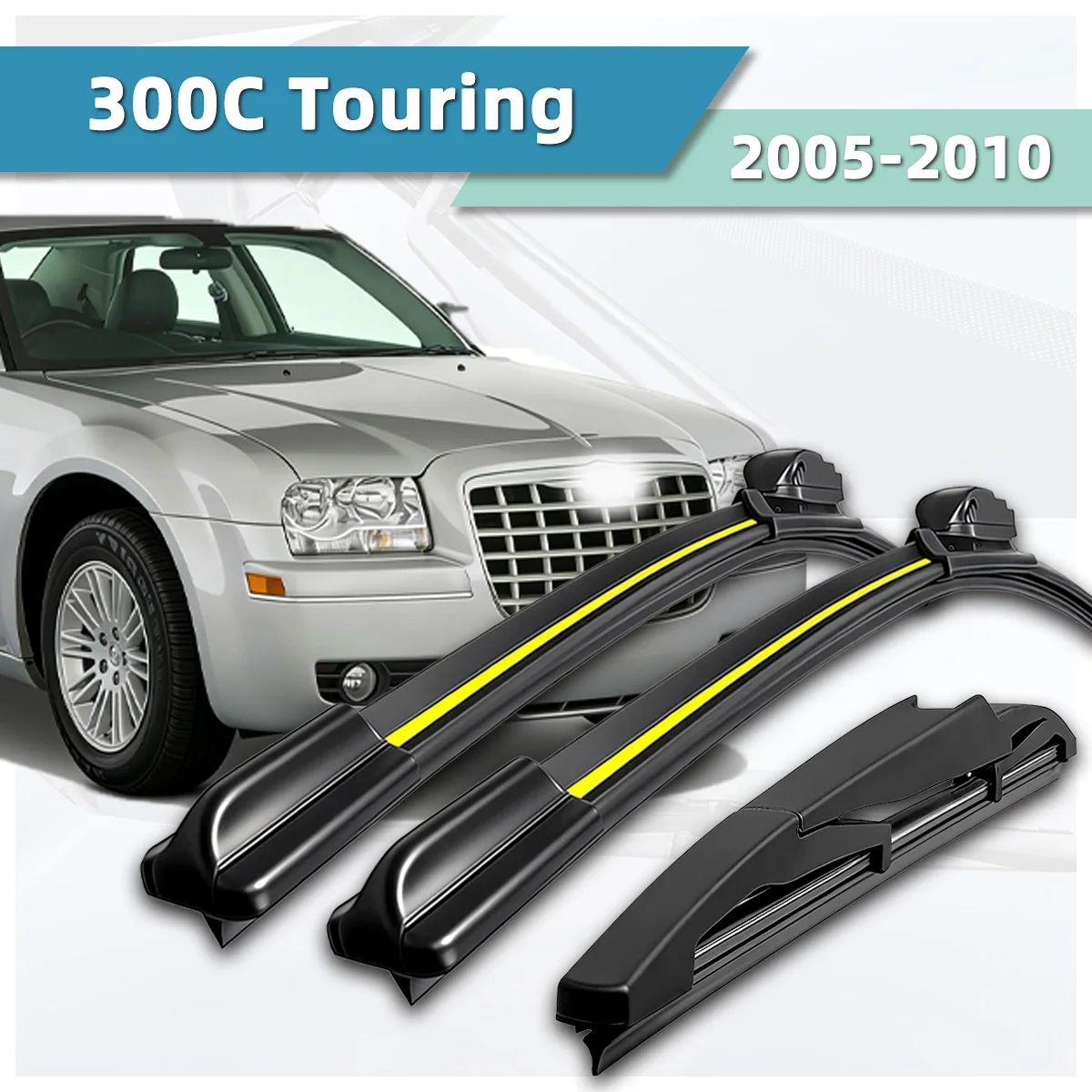 

Подходит для Chrysler 300C Touring 2005-2010, аксессуары из натурального каучука, передние и задние дворники для автомобиля, 2006, 2007, 2008, 2009 гг.