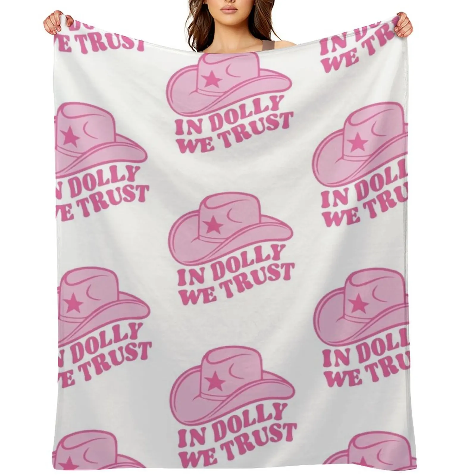 

Dolly Parton Shirt In Dolly We Trust Throw Blanket funny gift Winter beds christmas decoration anime Blankets