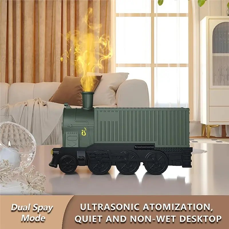 A02V-Aromatherapy Diffuser Cool Mist Humidifier 300Ml Train Essential Oil Diffuser With Remote Control