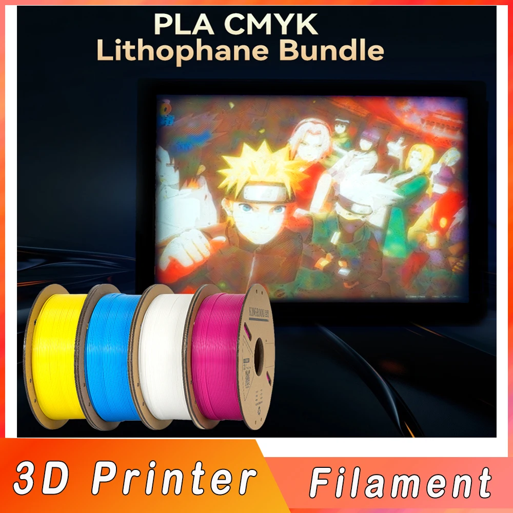 PLA Multicolor lithophane filament 1KG 1.75mm filament Relief filament luminous lamp decoration PLA CMYK Lithophane Bundle