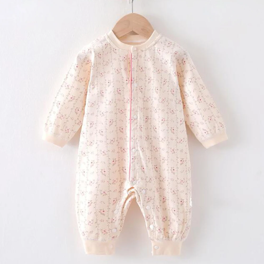 Baby Boy Long Sleeve Jumpsuit 100% Cotton Floral Animal Cut Pattern Spring Autumn Winter Newborn Clothes Baby Girl Romper