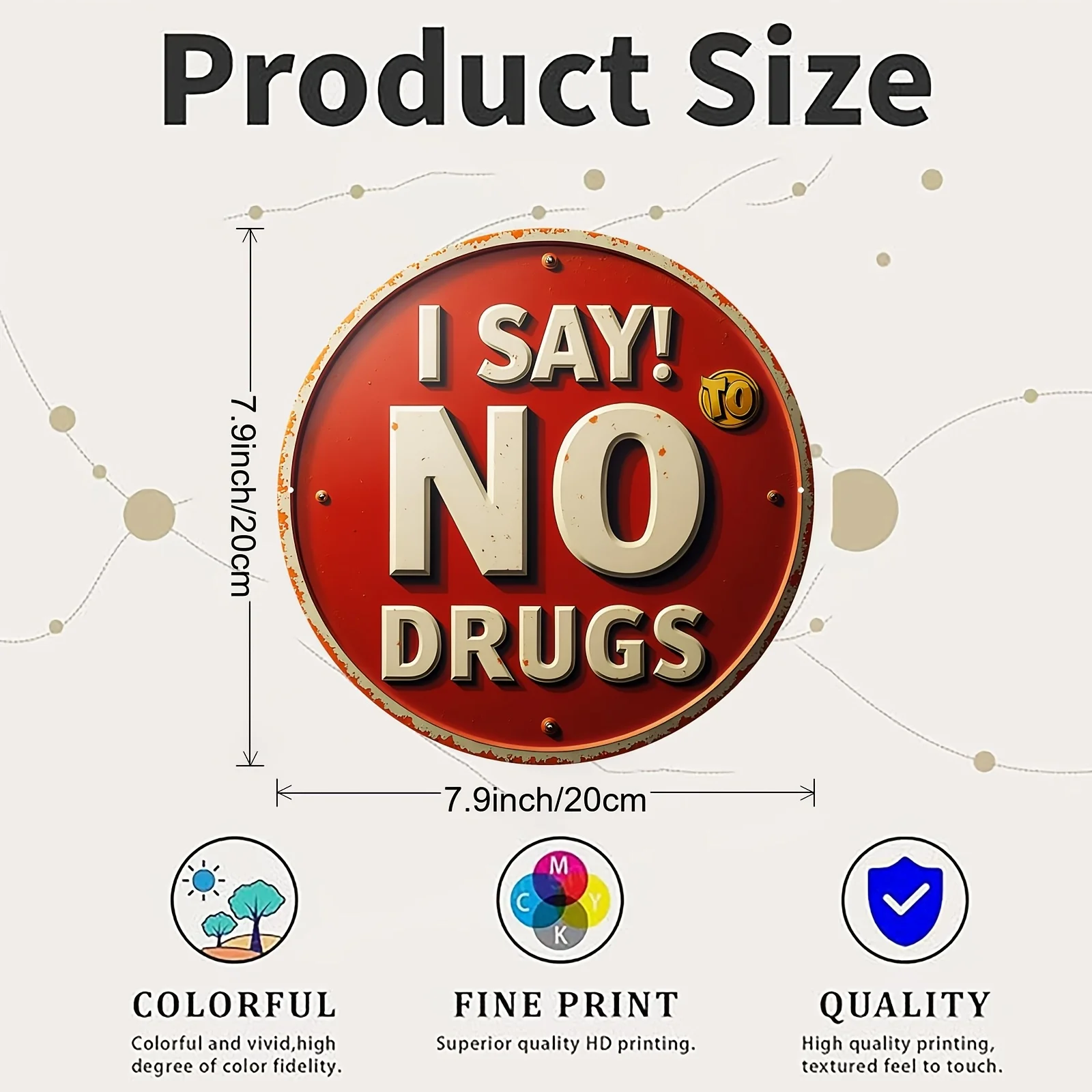 2D Flat - 1pc 2D Flat Aluminum Sign | Vintage Round 