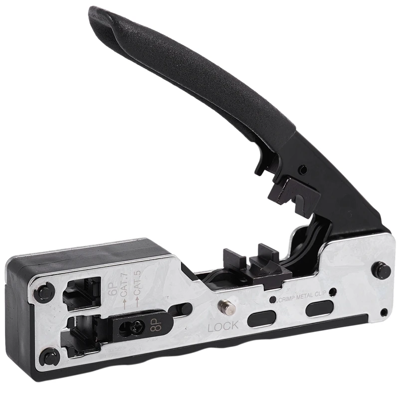 Crimp Metal Clip Rj45 Tool Network Crimper Crimping Tools For Cat7 Cat6 Cat5e Cat5 Stp Plugs Rj45 Connector Cables