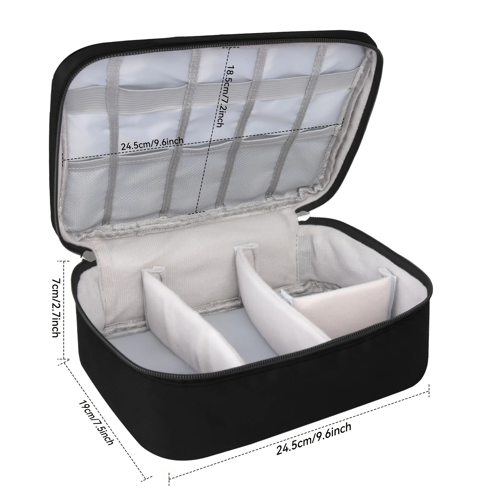 Portable Hairdressing Tools Storage Bag With Zipper And Compartment Professional Barber Tool Storage Organizer For Barber Useful