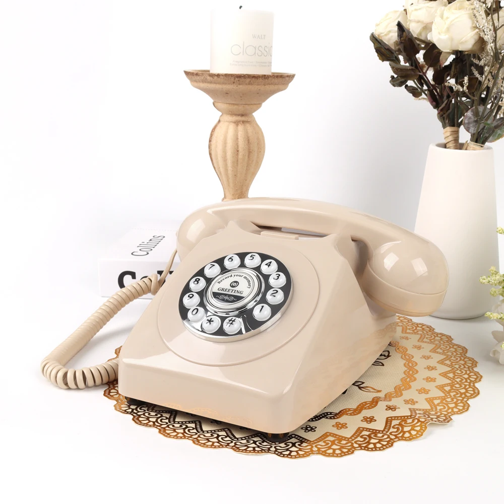 Audio Guest Book Wedding Phone Bridal Gifts Vintage Guest Book Telephone Record Customized Voice Message for Your Wedding Party